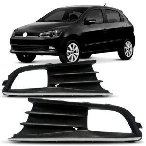 Moldura Farol Milha Gol G6 2013 A 2016 Com Furo Cromado  Lado Direito