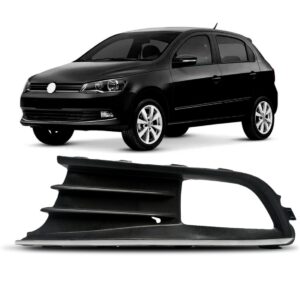 Moldura Farol Milha Gol G6 2013 A 2016 Com Furo Cromado  Lado Esquerdo