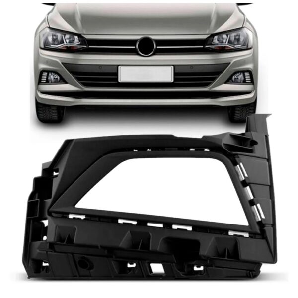 Moldura Farol Milha Polo Virtus 2018 2019 2020 Com Furo Lado Esquerdo