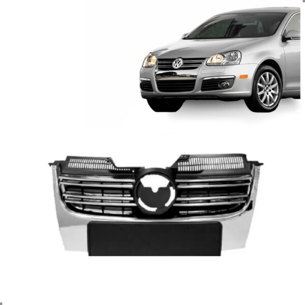 Grade Radiador Jetta 2006 A 2011 Com Moldura E Friso Cromado