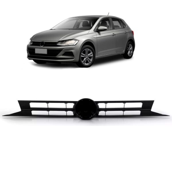 Grade Radiador Polo Virtus 2018 2019 A 2022 Preta 1a Linha Preto