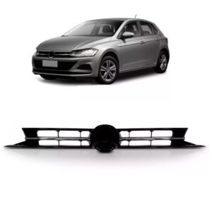 Grade Radiador Polo Virtus Msi 18 A 2022 Com Friso 1a Linha Preto