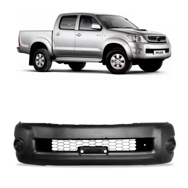 Parachoque Dianteiro Hilux 2009 A 2012 C/ Grade S/ Furo Preto