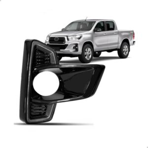 Tela Frontal Parachoque Hilux 19/21 Moldura Preta Brilhante