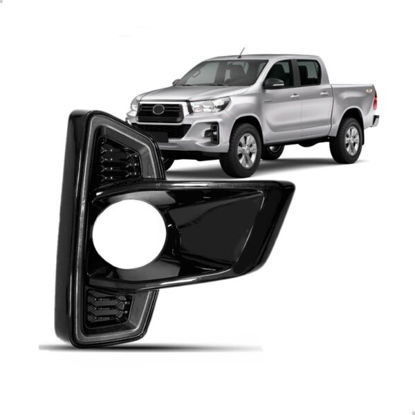 Tela Frontal Parachoque Hilux 19/21 Moldura Preta Brilhante