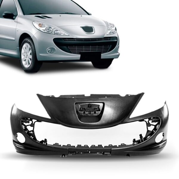 Parachoque Dianteiro Para Peugeot 207 2008 A 2011 C/ Furo Preto