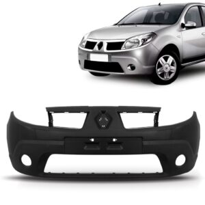 Parachoque Dianteiro Sandero 2008 2009 10 2011 C/ Furo Novo Preto