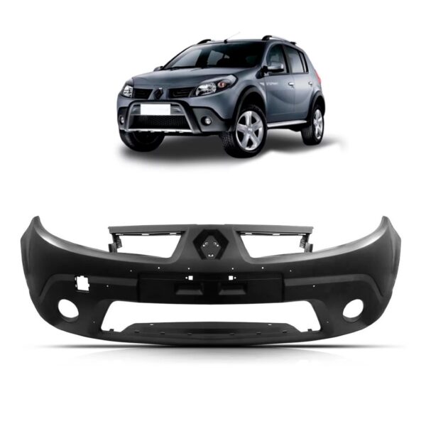 Parachoque Dianteiro Sandero Stepway 08 09 10 2011 Com Furo Preto