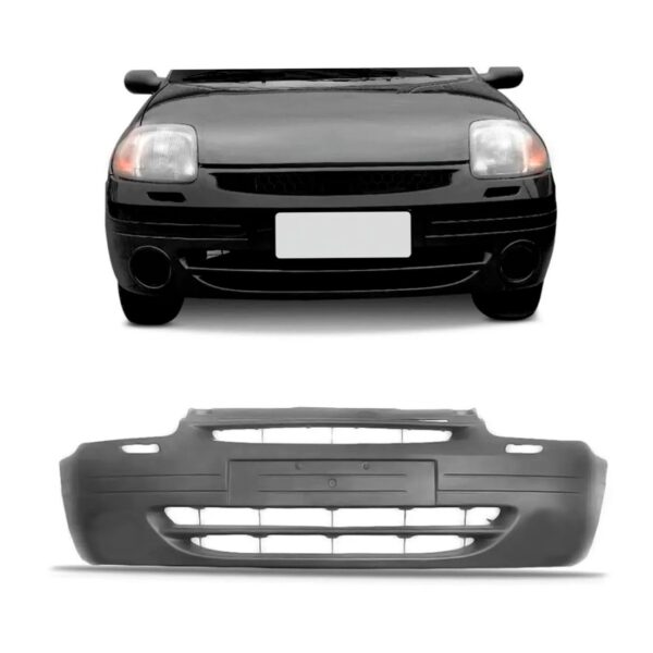 Parachoque Dianteiro Clio 2000 A 2003 Sem Furo 1a Linha  - Preto