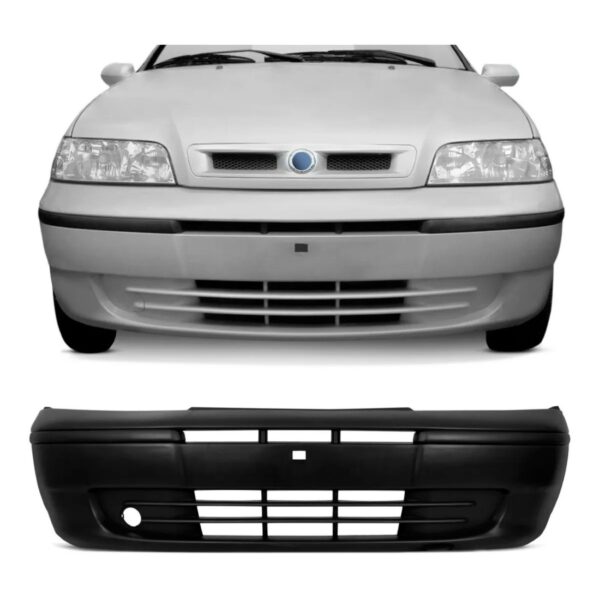 Parachoque Palio Siena Fire 01 02 03 04 Sem Furo Dianteiro Preto