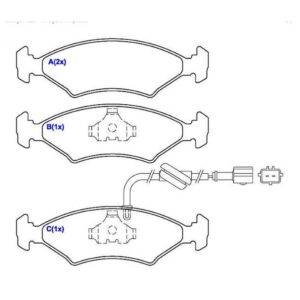 Pastilha Dianteira Com Alarme Gol Gti Santana Versailles