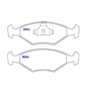 Jogo De Pastilha De Freio Gol, Parati, Saveiro G2, G3, G4