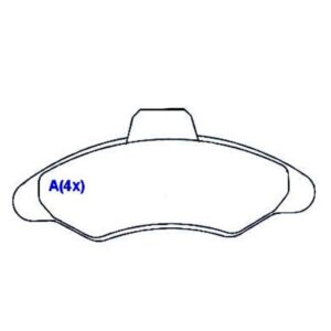 Pastilha Dianteira Logus Pointer Escort Verona 1.6 1.8