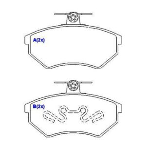 Pastilha Dianteira Golf Gl 1.8 Glx A4 1995 Em Diante