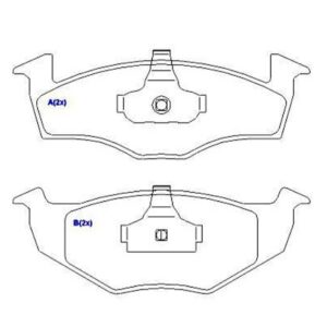 Pastilha Dianteira Grossa 18.5mm Morceguinho Passat Vr4