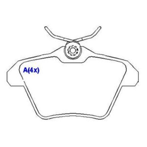 Jogo De Pastilha De Freio Traseiro 174 156 164 166