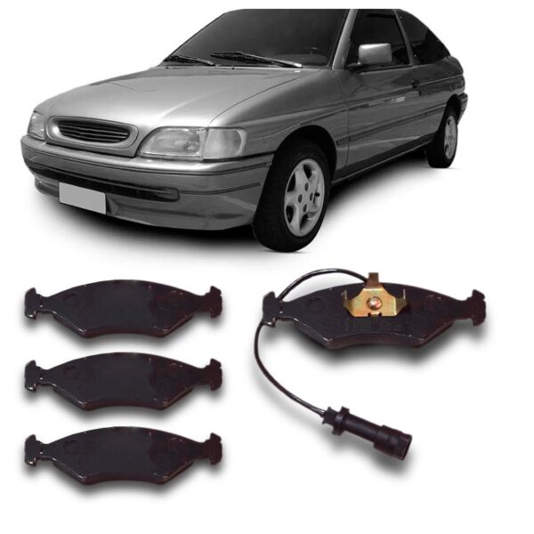 PASTILHA DIANTEIRA 2 CONECTORES COM ALARME ESCORT 83 86