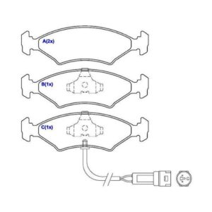 Pastilha Dianteira 1 Conector Com Alarme Escort Verona