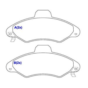 Pastilha Dianteira Escort 1.8 16v Sw 1997 Em Diante Zetec