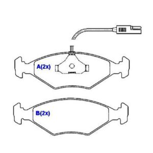 Pastilha Dianteira Com Alarme Uno Premio Elba Fiorino