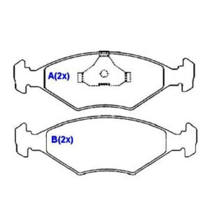 Pastilha Dianteira Fiorino 1993 Em Diante Tempra Ate 1994