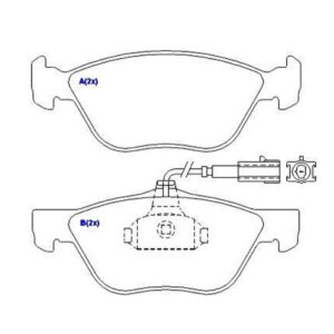 PASTILHA DIANTEIRA ALFA 145 146 2.0 95 ... MAREA BRAVA DOBLO IDEA ADVENTURE 1.8