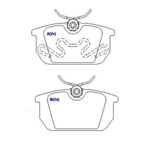 PASTILHA TRASEIRA TEMPRA SW 90 97 TIPO TODOS 95 ... BRAVA COUPE