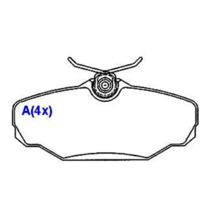 Pastilha Traseira Monza Kadett Ipanema