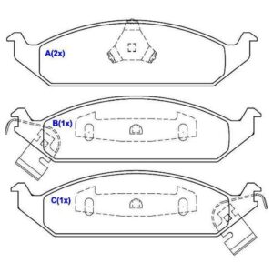 Pastilha Dianteira Stratus 1995 A 2000