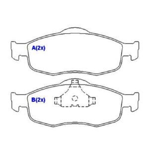 Pastilha Dianteira Mondeo 1993 A 1996 Mondeo 1994 A 2001