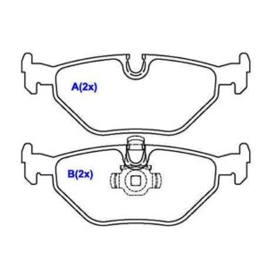 Pastilha Traseira 325 540 316 318 320 328 1998 Em Diante
