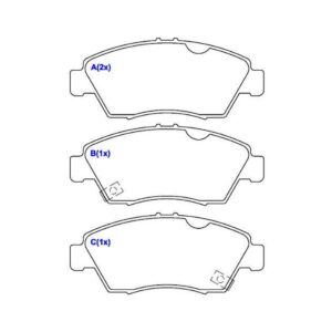 Pastilha Dianteira Civic Crx Coupe 1.6 Civic Ex 1.6