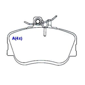 PASTILHA DIANTEIRA C180 200 202 220 250 280 93 ...