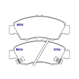PASTILHA DIANT CIVIC 96 / 00 FIT 1.4 16V 02 EM DIANTE --