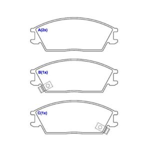 PASTILHA DIANT ACCENT / EXCEL 94 EM DIANTE J3 11 /... --