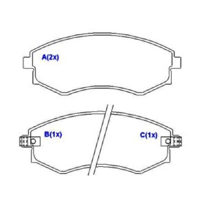 Pastilha Dianteira Sonata Elantra Lantra J5 J6 Megantis