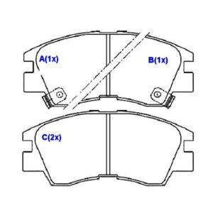 Pastilha Dianteira L200 L300 1992 Em Diante Montero/pajero