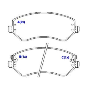 Pastilha Dianteira Caravan/cherokee/liberty 01/...