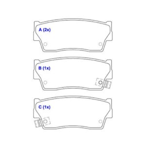 PASTILHA DIANTEIRA VITARA 1.6 1.6 16V 88 ... ESCUDO 1.6 16V 91 ...