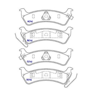 PASTILHA TRASEIRA WRANGLER 94 98