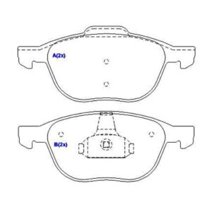 Pastilha Dianteira Ecosport 05 Em Diante Focus 1.8 2.0