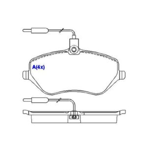 PASTILHA DIANTEIRA 407 2.0 / 2.2 / 3.0 04 EM DIANTE --