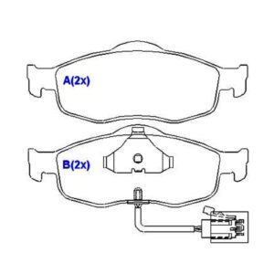 Pastilha Dianteira Sem Alarme Mondeo 1994 Em Diante