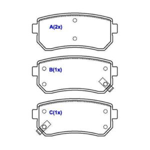 Pastilha Tras I30 09/12 Ix35 2.0 16v 11 /... Sonata 2.4 16v