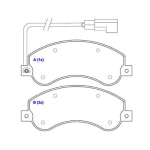 Pastilha Dianteira Knorr Bremse Transit 2.4 2006 Em Diante