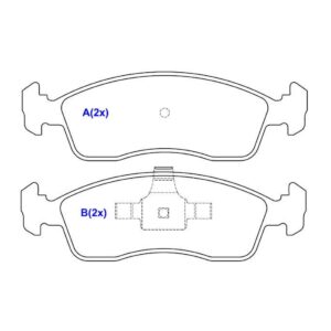 Pastilha Dianteira Uno Palio Grand Siena 208 1.5 C3