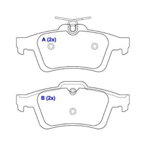 Pastilha Traseira Teves Focus 1.6 2.0 C30 2.0 S40 T5 2.5 V50