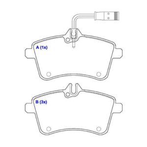 Pastilha Dianteira Lucas Classe B200 2005 Em Diante