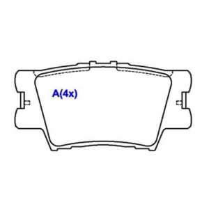 Pastilha Traseira Rav4 2.4 2006 Em Diante