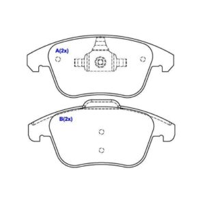 Pastilha Dianteira Evoque 2.0 2011 2012 2013 2014 2015 2016